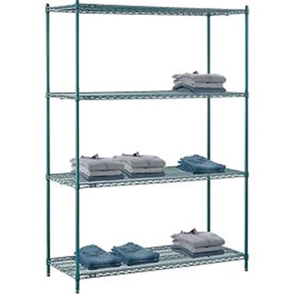 Designed To Furnish 60 x 24 x 86 in. Nexel Poly-Z-Brite Wire Shelving, Green DE2582717 - main